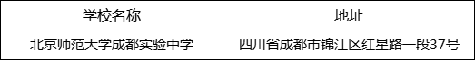 成都市北京師范大學(xué)成都實(shí)驗(yàn)中學(xué)地址在哪里？