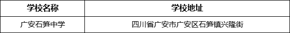 廣安市廣安石筍中學(xué)學(xué)校地址在哪里？