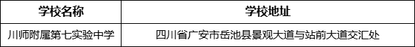 廣安市四川師范大學(xué)附屬第七實(shí)驗(yàn)中學(xué)地址在哪里？