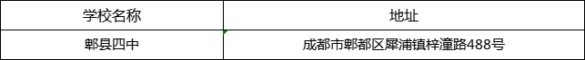 成都市郫縣四中地址在哪里？