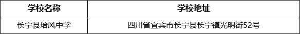 宜賓市長(zhǎng)寧縣培風(fēng)中學(xué)學(xué)校地址在哪里？