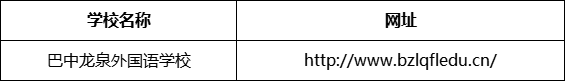 巴中市巴中龍泉外國(guó)語(yǔ)學(xué)校網(wǎng)址是什么？