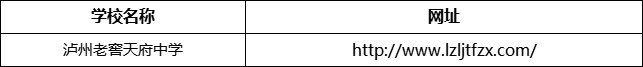 瀘州市瀘州老窖天府中學(xué)網(wǎng)址是什么？