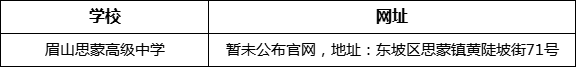 眉山市眉山思蒙高級(jí)中學(xué)網(wǎng)址是什么？