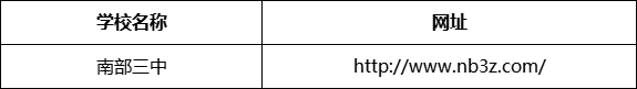 南充市南部三中（南部縣職業(yè)技術(shù)學校）網(wǎng)址是什么？