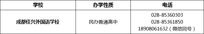 2024年成都市成都佳興外國(guó)語(yǔ)學(xué)校招辦電話是多少？