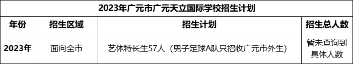 2024年廣元市廣元天立國際學(xué)校招生計劃是多少？