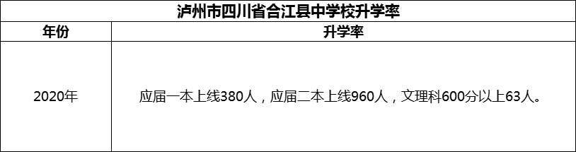 2024年瀘州市四川省合江縣中學(xué)校升學(xué)率怎么樣？