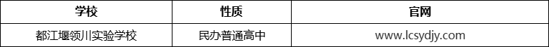 成都市都江堰領(lǐng)川實(shí)驗(yàn)學(xué)校官網(wǎng)、網(wǎng)址、官方網(wǎng)站